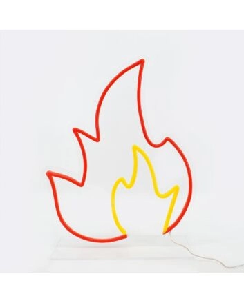 Flames Neon Sign brings energy to man caves and garages