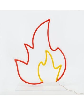 Flames Neon Sign brings energy to man caves and garages