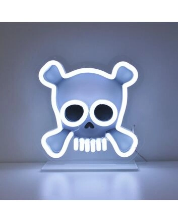 Skull Neon Sign for edgy and bold Halloween-themed rooms