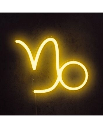 Capricorn Horoscope Neon Sign adds zodiac charm to any space