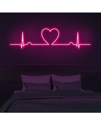 Love Beat Neon Sign for romantic and loving settings