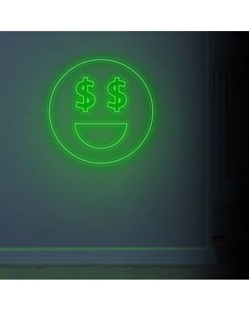 Money Eyes Neon Sign for financial-themed decor