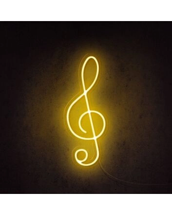 Treble Clef Musical Note Neon Sign perfect for music lovers