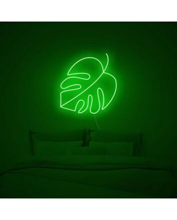 Monstera Leaf Neon Sign adds a tropical touch to any room