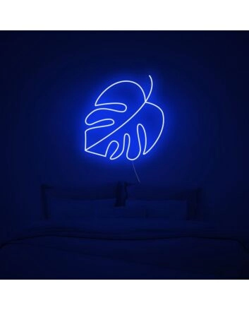 Monstera Leaf Neon Sign adds a tropical touch to any room