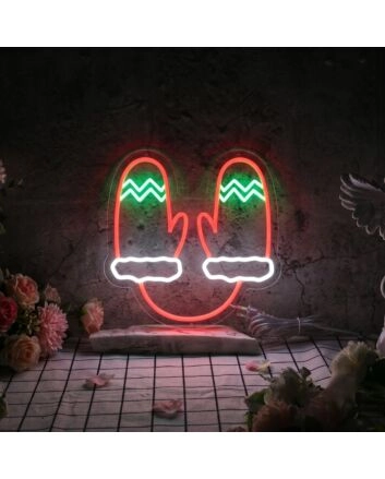 Christmas Gloves Neon Sign adds charm to Christmas decorations