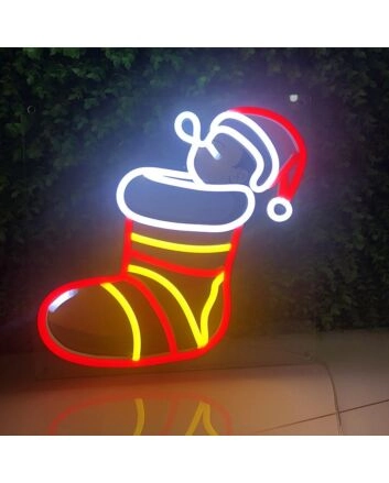 Christmas Stockings Neon Sign perfect for holiday decor