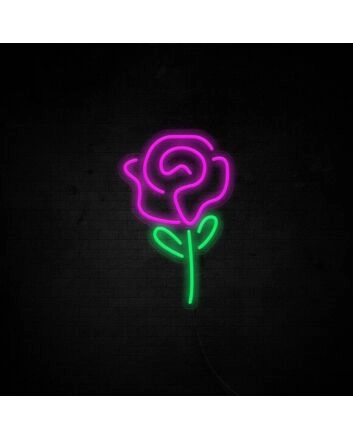Rose Neon Sign adds elegance to romantic settings