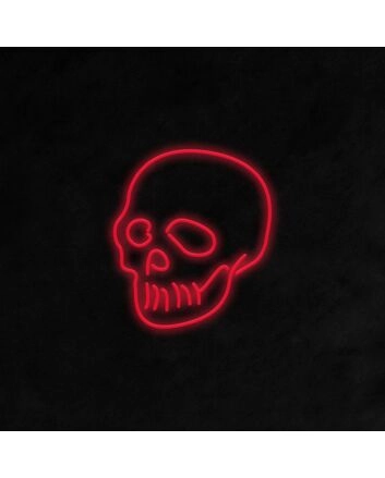 Skull Neon Sign ideal for edgy and Halloween-themed decor