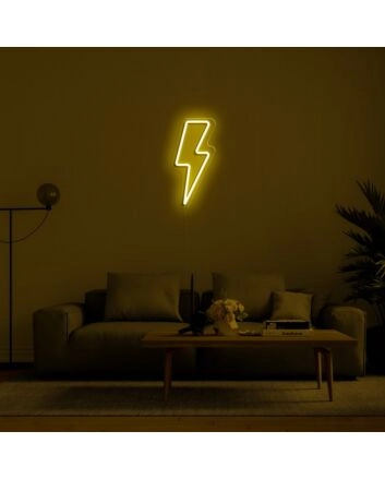 Lightning Strike Neon Sign perfect for energetic decor