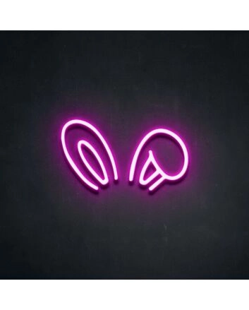 Bunny Ears Neon Sign adds a playful touch to any room