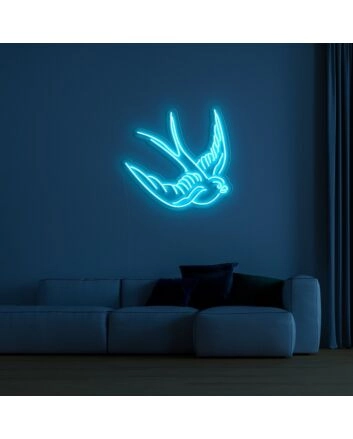 Swallow Neon Sign adds a whimsical touch