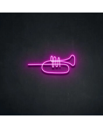 Trumpet Neon Sign for Music Lovers