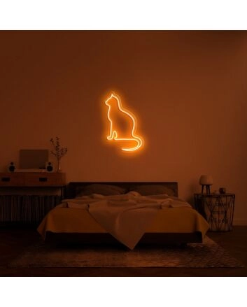 Peaceful Cat Neon Sign for Cozy Homes