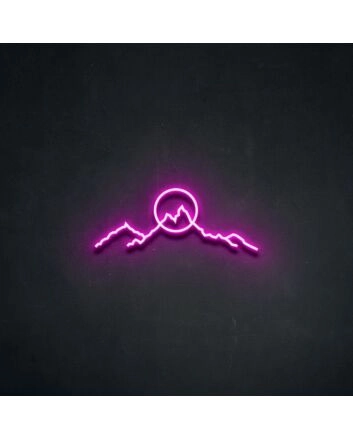 Mountainscape Neon Sign for Nature Themed Decor