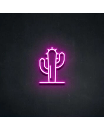 Cactus Neon Sign for Desert Themed Decor