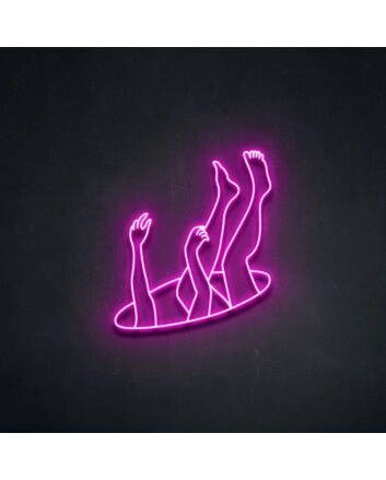 Falling Neon Sign for Dramatic Spaces