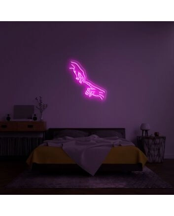 Hand Of God Neon Sign for Artistic Decor