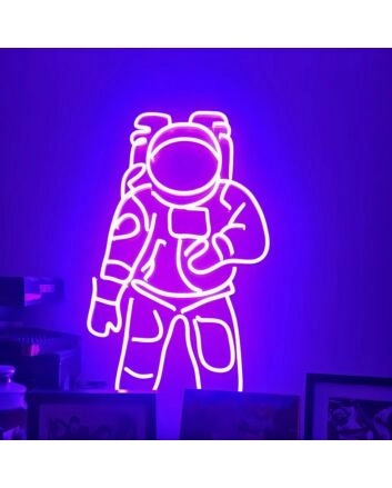 Astronaut Neon Sign for Space Themed Rooms