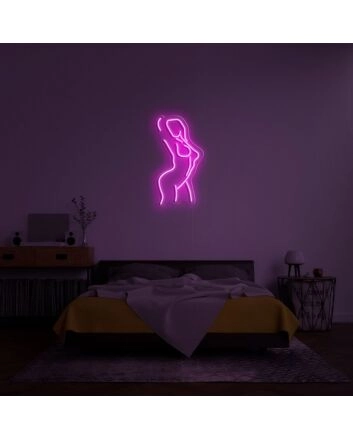 Female Pose Neon Sign for Artistic Decor