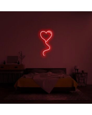 Love Balloon Neon Sign for Playful Romantic Decor