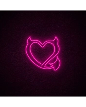 Devil Heart Neon Sign for Bold Decor
