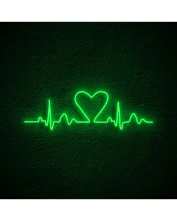 Heart Lines Neon Sign for Artistic Spaces