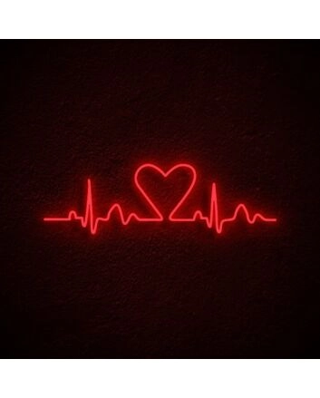 Heart Lines Neon Sign for Artistic Spaces
