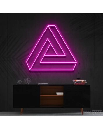 Penrose Triangle Neon Sign for Geometric Art Lovers