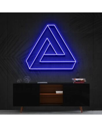 Penrose Triangle Neon Sign for Geometric Art Lovers
