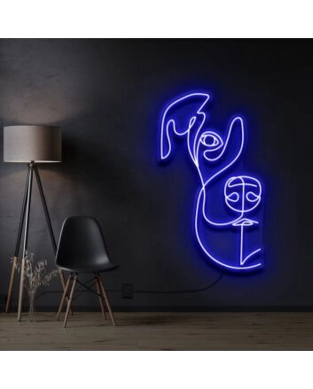 Beagle Line Art Neon Sign for Pet Lovers