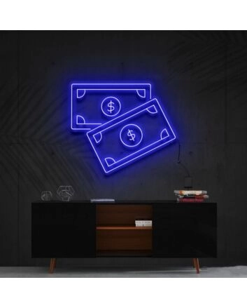 Benjamins Neon Sign for Wealth Themed Decor