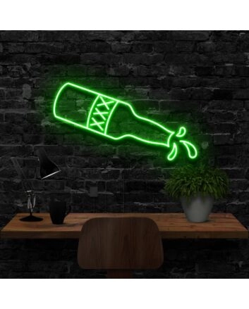 Booze Bottle Neon Sign for Bars and Party Spaces