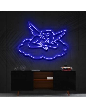 Sleepy Cupid Neon Sign for Romantic and Bedroom Decor