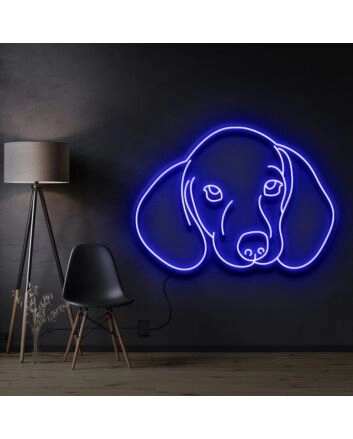 Dachshund Face Neon Sign for Pet Lovers