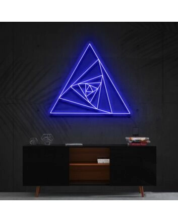 Triangle Shutter Neon Sign for Geometric Art Enthusiasts