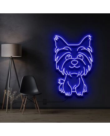 Yorkshire Terrier Puppy Neon Sign for Pet Lovers