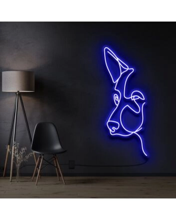 German Shepherd Line Art Neon Sign for Pet Lovers