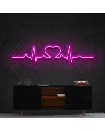 Heartbeat Neon Sign for Romantic Decor