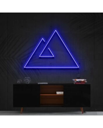 Abstract Mountains Neon Sign for Nature and Artistic Spaces