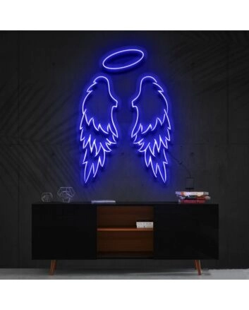 Angel Wings Neon Sign for Inspirational and Spiritual Decor