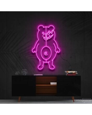 Monokuma Danganronpa Neon Sign for Game Rooms and Anime Fans