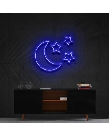 Moongazing Neon Sign for Whimsical Decor