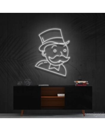 Mr Monopoly Neon Sign for Game Rooms