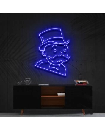 Mr Monopoly Neon Sign for Game Rooms