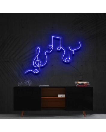 Musical Flow Neon Sign for Music Lovers and Studios