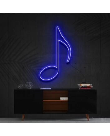 Musical Note Quaver Neon Sign for Music Rooms