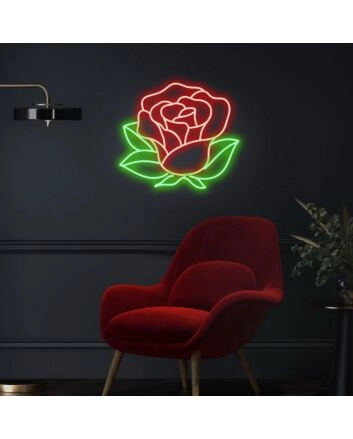 Rose Neon Sign for Romantic Settings