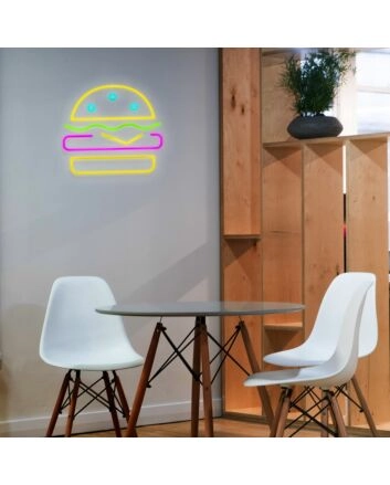 Cheeseburger Neon Sign for Restaurants and Diners