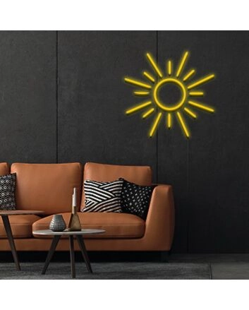 Sun Neon Sign for Nature and Zen Spaces